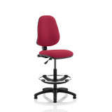 Eclipse I Lever Task Operator Chair Wine With Hi Rise  Draughtsman Kit
