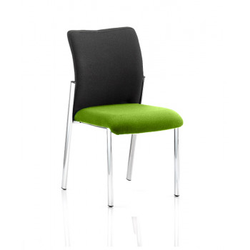 Academy Black Fabric Back Bespoke Colour Seat Without Arms Myrrh Green