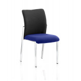 Academy Black Fabric Back Bespoke Colour Seat Without Arms Stevia Blue