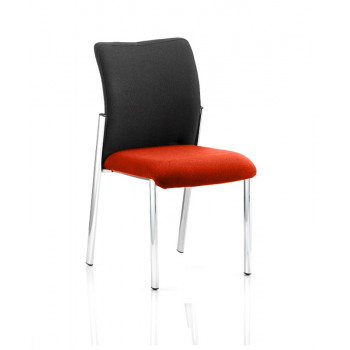 Academy Black Fabric Back Bespoke Colour Seat Without Arms Tabasco Red