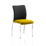 Academy Black Fabric Back Bespoke Colour Seat Without Arms Senna Yellow