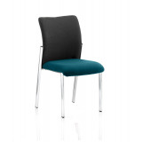 Academy Black Fabric Back Bespoke Colour Seat Without Arms Maringa Teal
