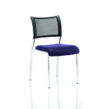 Brunswick No Arm Bespoke Colour Seat Chrome Frame Stevia Blue