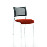 Brunswick No Arm Bespoke Colour Seat Chrome Frame Tabasco Red