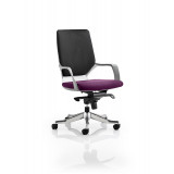 Xenon Executive White Shell Medium Back Bespoke Colour Seat Tansy Purple
