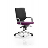 Xenon Executive Black Shell Medium Back Bespoke Colour Seat Tansy Purple