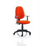 Eclipse Ii Lever Task Operator Chair Bespoke With Height Adjustable Arms In Tabasco Red