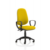 Eclipse Ii Lever Task Operator Chair Bespoke With Loop Arms In Senna Yellow