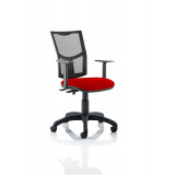 Eclipse Ii Lever Task Operator Chair Mesh Back With Bespoke Colour Seat In Bergamot Cherry With Height Adjustable Arms