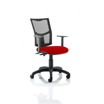 Eclipse Ii Lever Task Operator Chair Mesh Back With Bespoke Colour Seat In Bergamot Cherry With Height Adjustable Arms