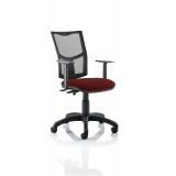Eclipse Ii Lever Task Operator Chair Mesh Back With Bespoke Colour Seat In Ginseng Chilli With Height Adjustable Arms