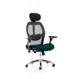 Sanderson Ii Upholstered Seat Only Maringa Teal Mesh Back Chair