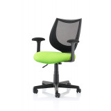 Camden Black Mesh Chair In Myrrh Green