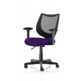 Camden Black Mesh Chair In Tansy Purple