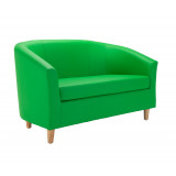 Tub Sofa With Wooden Feet - Green