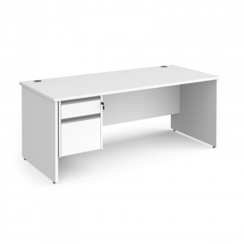 Contract 25 Panel Straight Desk 2d Ped
