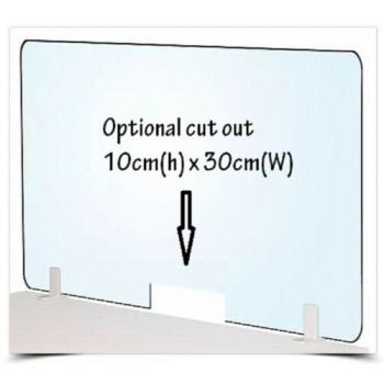 Acrylic Clear Barrier Desk Divider Medical Office Screen 80cm(h)