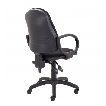 Calypso Ii High Back Chair With Fixed Arms - Black