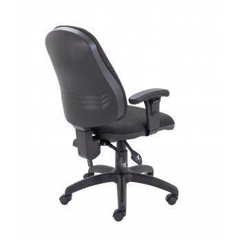 Calypso Ii High Back Chair With Adjustable Arms - Charcoal