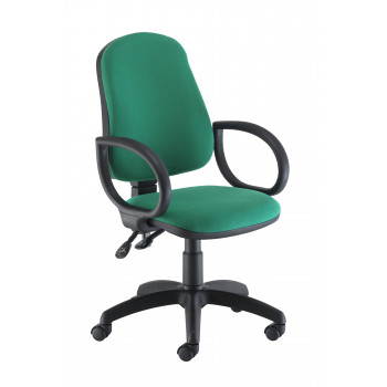 Calypso Ii High Back Chair With Fixed Arms - Green