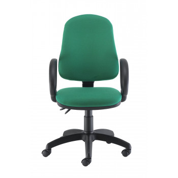 Calypso Ii High Back Chair With Fixed Arms - Green