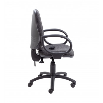 Calypso Ergo Chair With Fixed Arms - Charcoal