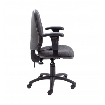 Calypso Ergo Chair With T Adjustable Arms - Charcoal