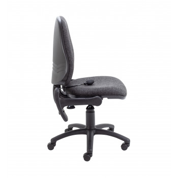 Calypso Ergo Chair With Folding Arms - Charcoal