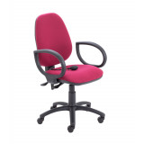 Calypso Ergo Chair With Fixed Arms - Claret