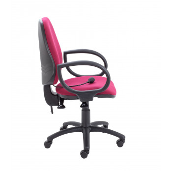 Calypso Ergo Chair With Fixed Arms - Claret
