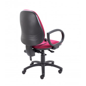 Calypso Ergo Chair With Fixed Arms - Claret