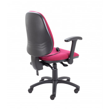 Calypso Ergo Chair With Folding Arms - Claret