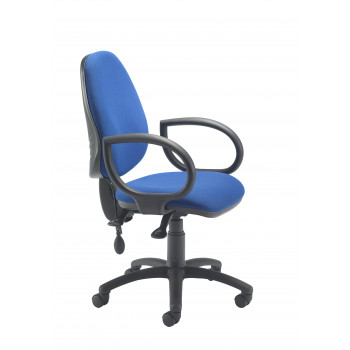 Calypso Ergo Chair With Fixed Arms - Royal Blue