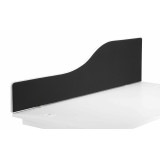 1200 Wave Upholstered Desktop Screen - Black