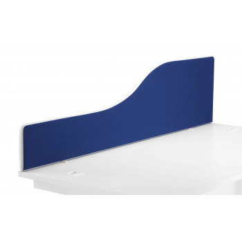 1200 Wave Upholstered Desktop Screen - Royal Blue