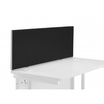 1400 Straight Upholstered Desktop Screen - Black