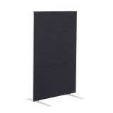 1200w X 1600h Upholstered Floor Standing Screen Straight - Black