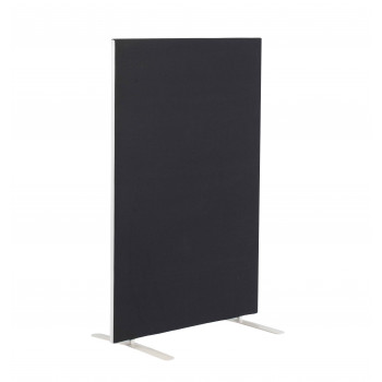 1400w X 1800h Upholstered Floor Standing Screen Straight - Black