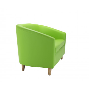 Tub Sofa With Wooden Feet - Lime