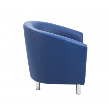 Tub Armchair With Metal Feet - Dark Blue