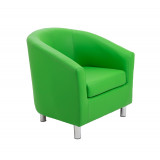 Tub Armchair With Metal Feet - Green