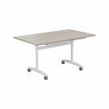 Tilting Table 1600 X 800 - Grey Oak Top And White Legs