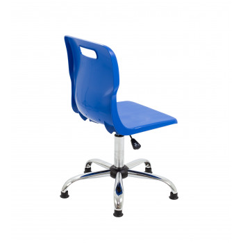 Titan Swivel Senior Chair - 435-525mm Seat Height - Blue With Glides