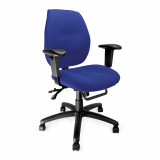 Severn-Ergonomic Medium Back Multi-Functional Operator Chair With Adjustable Arms - Blue