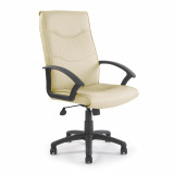 Swithland- High Back Leather Faced Executive Armchair - Cream