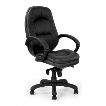 Brighton- Stylish Leather Faced Executive Armchair - Black