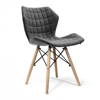 Amelia-Stylish Lightweight Fabric Chair- Grey Amelia-Stylish Lightweight Fabric Chair- Grey