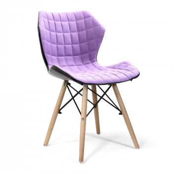 Amelia-Stylish Lightweight Fabric Chair- Purple