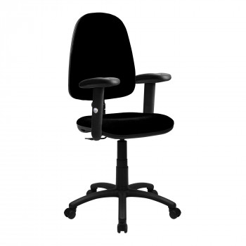 Java-100-High Back Operator Chair With Height Adjustable Arms - Black