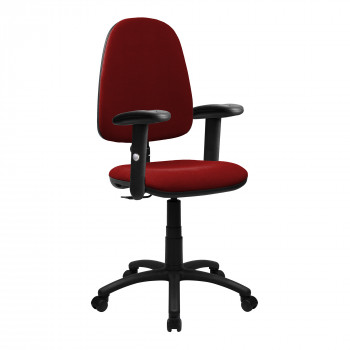Java-100-High Back Operator Chair With Height Adjustable Arms - Red